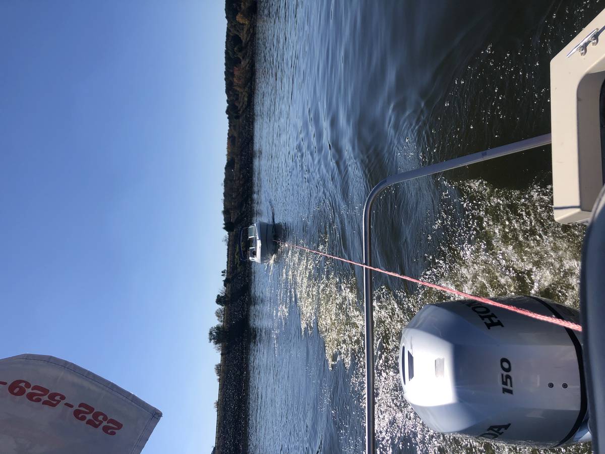 Tow in progress